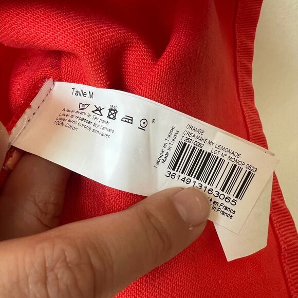 Monoprix X Make My Lemonade Red Twill Mini Dress Size M - Picture 6 of 6